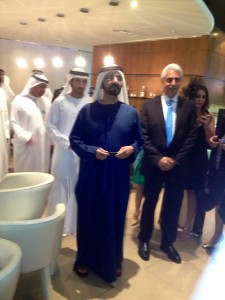 During His Highness sudden visit to the Longines suite at the Meydan World Cup - March 2013